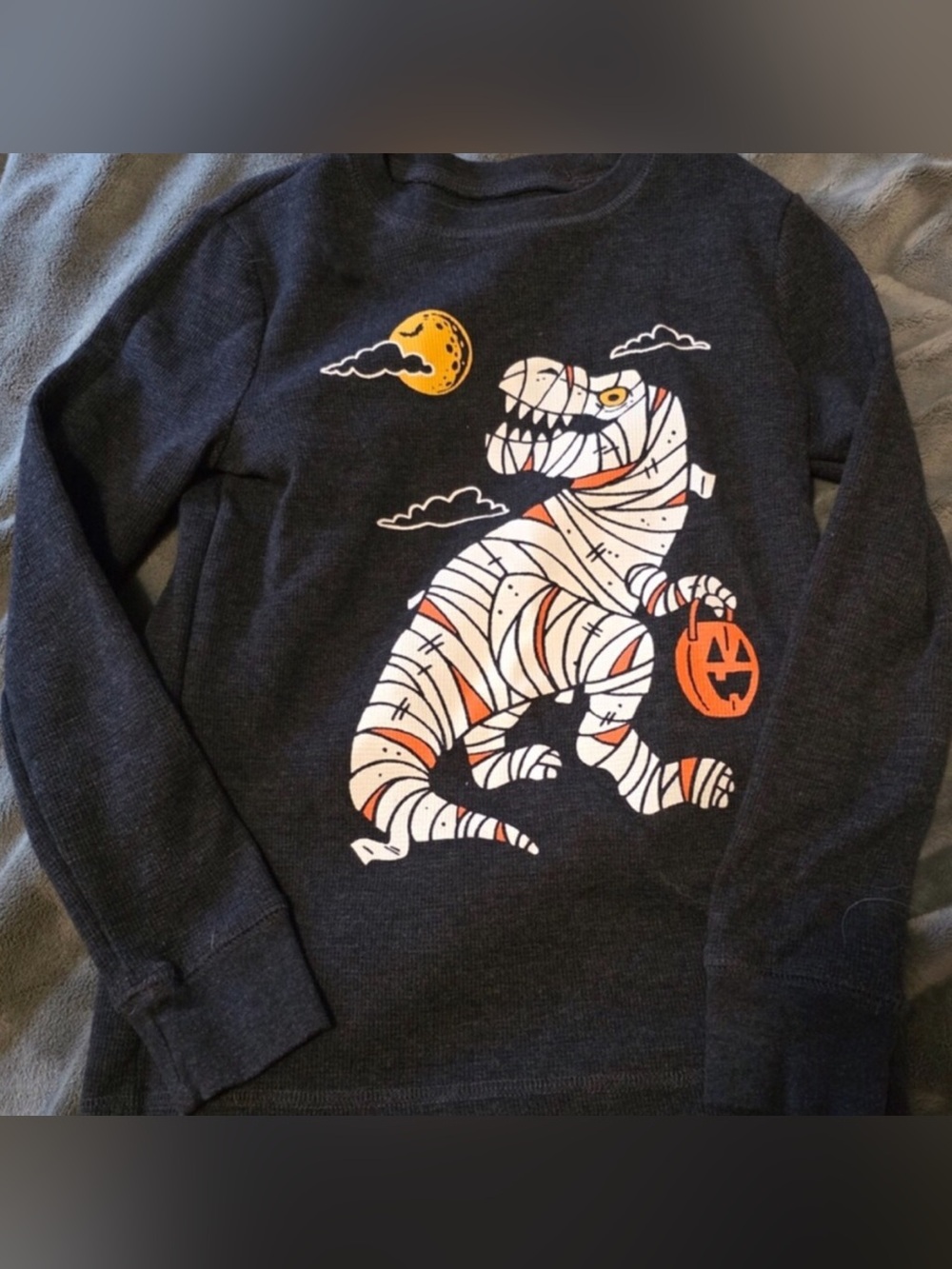 jumping beans Dark Gray Halloween Mummy Dinosaur long sleeve Orange Pumpkin